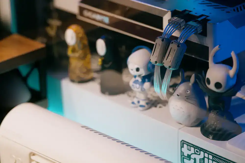 Restored consoles on shelf