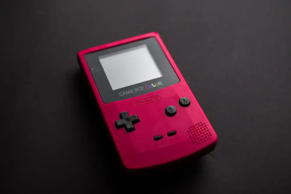 Restored original bulky handheld console in grey